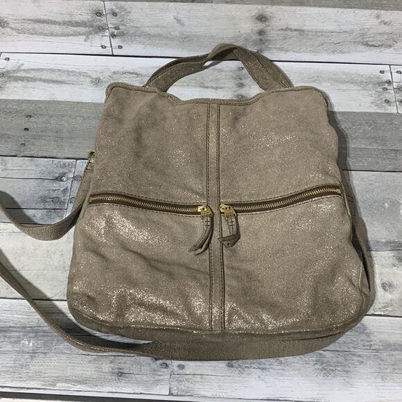 Fossil Metallic Fold Over‎ Purse - Picture 1 of 8